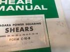 Niagara Manual Parts List Power Squaring Shear 3b 4b 5b 6 7b 8 9 10 12