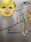 Rare Vintage 1967 Twiggy Aladdin Industries Purple Vinyl Plastic Lunch Box