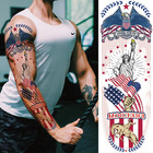 Fourth Of July Temporary Tattoo Sleeves For Men Women  4-sheet Large Full Arm Us