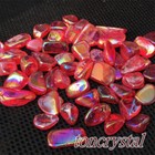 11lb Red Titanium Rainbow Aura Gravel Quartz Crystal Reiki Healing Wholesale
