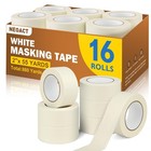 16 Rolls White Masking Tape 2  Wide  55 Yards Each  Bulk Adhesive Tape For Craft