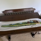 Antique Hand Painted Crosscut Saw  4 5 Ft Long Country Scene W farm  Water Wheel 