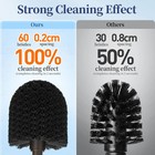 Toilet Bowl Brush Holder Set  2 Pack Modern Deep Cleaning Bathroom Toilet Scrubb
