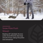 Snowplow Push Shovel  Ispp-24 - No-bend Shovel For Easy Snow Clearing - Ergon   