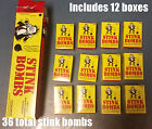 1 Case Of 36 Stink Bombs Funny Prank Joke Gag Gift Rotten Egg Nasty Smell Box