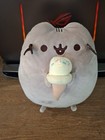 Gund Pusheen Snackables Ice Cream Cat Stuffed Plush Animal Gray 9 5 