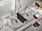 Cukwily Sink Saddle  Kitchen Mat  Divider 12 83 11 1 Inch  1 Pack Black