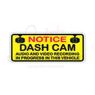 6pc Notice Dash Cam  Audio Video Recording Car Truck Window Sticker Decal 3x1