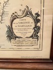1755 Vaugondy Map Virginia  Maryland  And Delaware In Vintage Frame