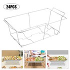 24 Pack Chafing Dish Buffet Set Wire Racks Rectangular Full Size Buffet Rack