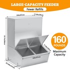 Hog Feeder 3 Bushel Double Door Automatic Pig Feeder galvanized Steel Pig Trough