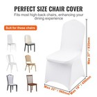 100pcs White Stretch Spandex Folding Chair Covers  Universal Fitted Chair Cover