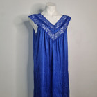 Lot Of 2 Vtg Nightgown Vanity Fair Vandemere Nightie Nylon Lace Purple Lace Sz L