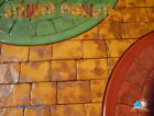 4 London Cobble Stone Texture Set Decorative Concrete Cement Stamps Mats New