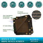 Ifenceview 2 x3 -2 x100  Ft Brown Fence Privacy Screen Mesh Net Garden Outdoor