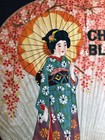 Geisha Girl Advertising Fan Sign Cherry Blossom Japan Tea Early Rare