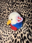 Vintage Puffkins Patriot The Eagle Plush Animal 1998 Red White   Blue 4 5  Tall