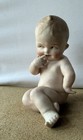 Antique German Gebruder Heubach Bisque Porcelain Nude Piano Baby Figurine