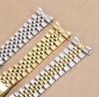 For Jubilee Style Curved Stainless Steel Watch Bracelet 19mm-21mm
