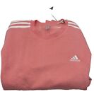 Adidas Women s Essentials 3-stripes Fleece Sweatshirt Semi Pink Spark