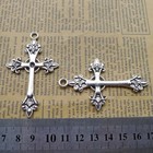 Bulk 30pcs Cross Charms Diy Jewelry Making Pendant Antique Silver
