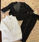 Lil   s Dolly   s Lida Pageant Wedding Tuxedo Tails Shirt Cummerbund Bow Tie Nwt 24m