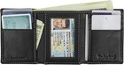 Timberland Men s Leather Trifold Wallet With Id Window  Brown  cloudy   One Size