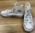 Rare Vintage 1980s 1990s White Converse All Stars Hi Top Made In Usa 7 5 As Is