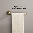 Antique Brass Hand Towel Bar  12 Inch Open-ended Small Towel Holder Wall Moun   