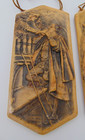Pair Of Antique Osborne Ivorex Plaques - Romeo   Juliet   Hamlet - Shakespeare