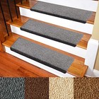 Carpet Stair Treads     Non-slip Bullnose Set Of 14  10 In  30 In  Dark Gray