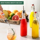 8 Set 16 Oz Swing Top Glass Bottles - Flip Top Beer Brewing Bottles With Stopper