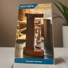 New Acu Rite Galileo Thermometer With Wood Stand Floating Bulb Glass 9 