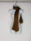 Loro Piana Cashmere Silk Scarf Brown Purple Fringe 57 In Wrap Womens Italy