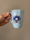 Rare   vintage Sanrio 1993 Hello Kitty Tiara Colletion Dress 3d Blue Mug Cup