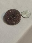 Mourning Pin Red Garnet Rose Cut Bohemian Victorian Outstanding Rose Gold Back