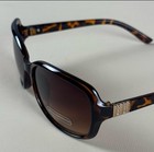 Ashley Cooper Women   s Oversized Oval Tortoise Sunglasses Brown Gradient Uv