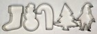 5 Vintage Metal Open Back Rusty Rustic Holiday Christmas Cookie Cutters 5 