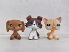 3pcs lot Littlest Pet Shop Figure Lps Cat Dog  139 886 Kid Toy