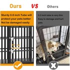 61 Inch Indestructible Heavy Duty Dog Crate For Large Giant Dogs With 6 Wheels