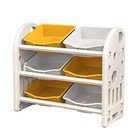 Kids Toy Storage Organizer With 6 Bins  Multi-functional Nursery Organizer Kids