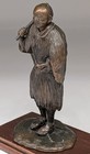 Antique Japanese Bronze Figure 7 5 