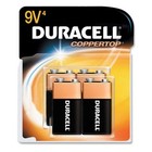 Duracell Coppertop 9 Volt Alkaline Battery  4-pack