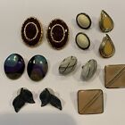 Lot Of 7 Vintage - Modern Costume Earrings Pierced - Variety - Enamel  Etc 