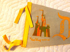 Vtg  Disneyland Amusement Park Pennant 24  California Sleeping Beauty Castle
