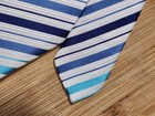 Boys 5 - 8 Yrs Striped Blue White Teal  Boys Self Tie