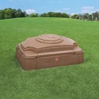 Step2 Play And Store Sandbox Brown Plastic Kids Outdoor Toy With Cover