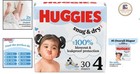 Huggies Snug   Dry Size 4 Diapers 30 Count - Safe For Sensitive Skin  Leak Lock