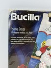 Bucilla Fishing Santa 18  Diagonal Stocking Felt Applique Kit 83658 Vintage 1997