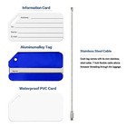 2pack Blue Aluminum Luggage Tags  Luggage Tag Holders For Travel 2pack Blue
